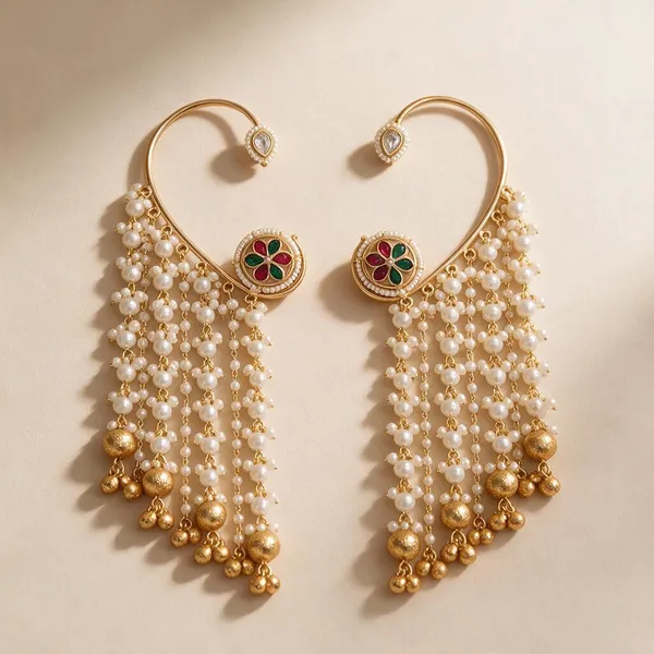 Golden_Brass_Earcuffs_For_Women