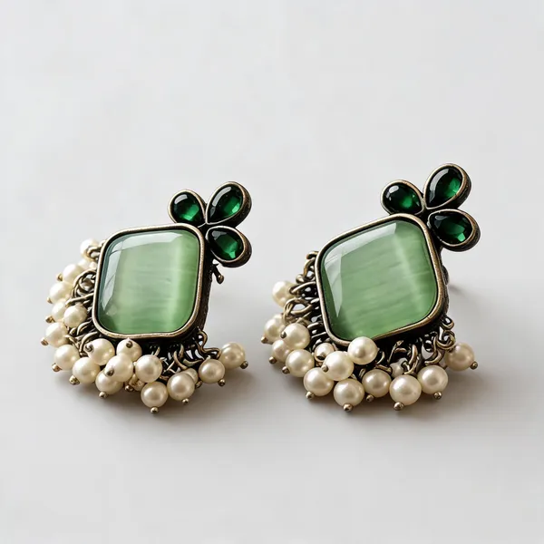 Green_Brass_Studs_For_Women