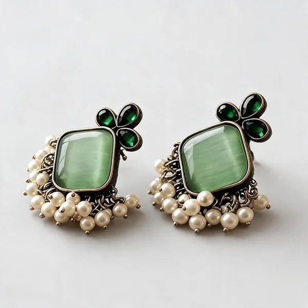 Green_Brass_Studs_For_Women