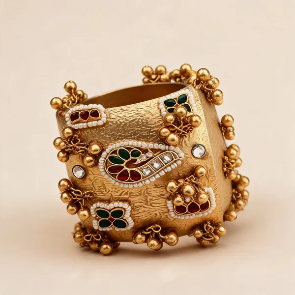 Golden_Brass_Handcuff_For_Women