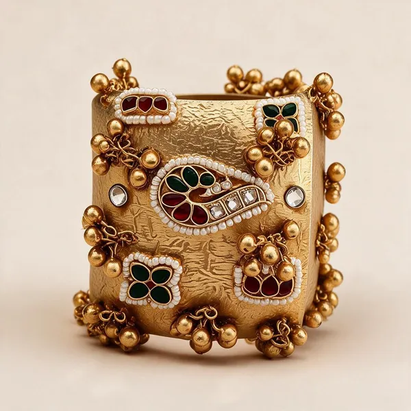 Golden_Brass_Handcuff_For_Women