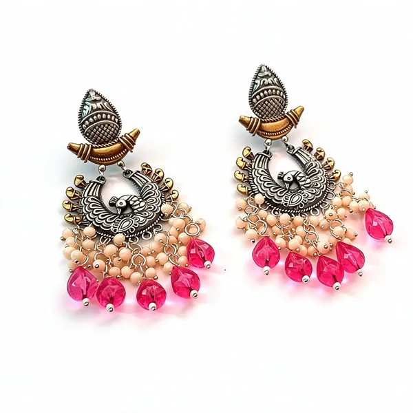Pink_Brass_Earrings_For_Women