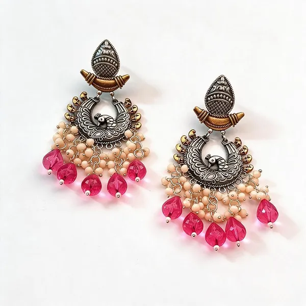 Pink_Brass_Earrings_For_Women