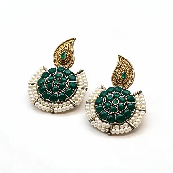 Green_Brass_Earrings_For_Women