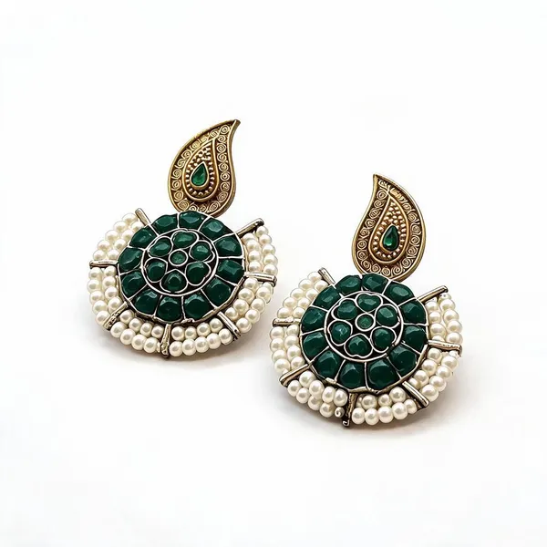 Green_Brass_Earrings_For_Women