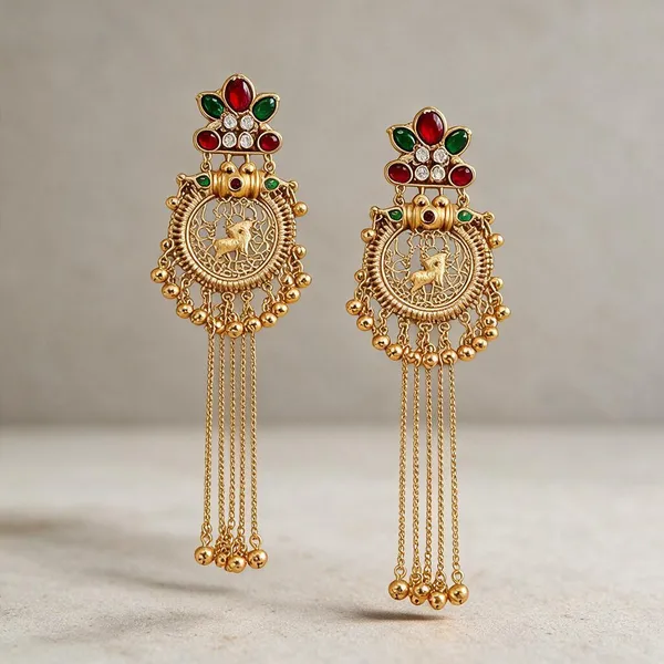Golden_Brass_Earrings_For_Women