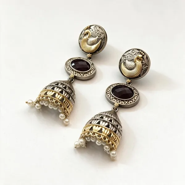 Mahroon_Brass_Earrings_For_Women