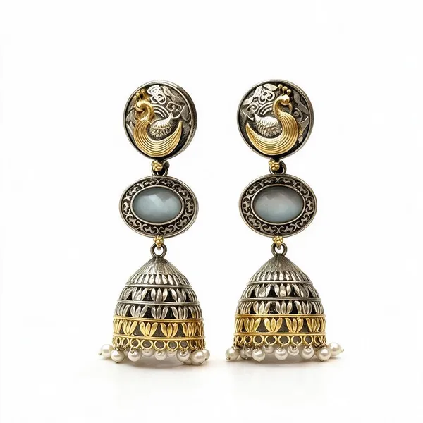 Grey_Brass_Earrings_For_Women