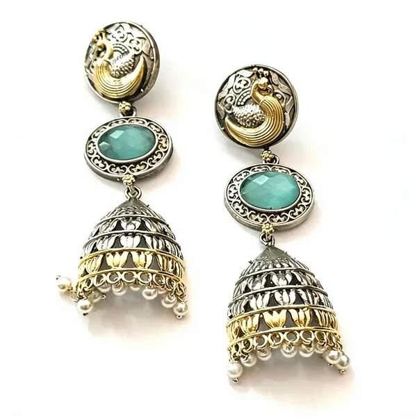 Sea_Green_Brass_Earrings_For_Women