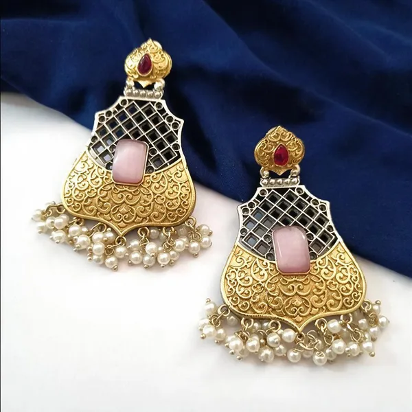 Light_Pink_Brass_Earrings_For_Women