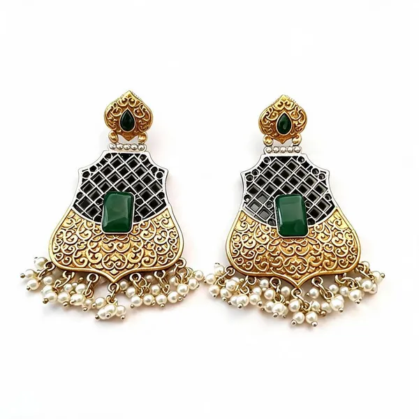 Green_Brass_Earrings_For_Women
