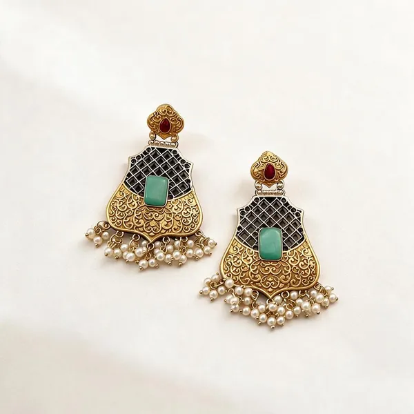 Sea_Green_Brass_Earrings_For_Women