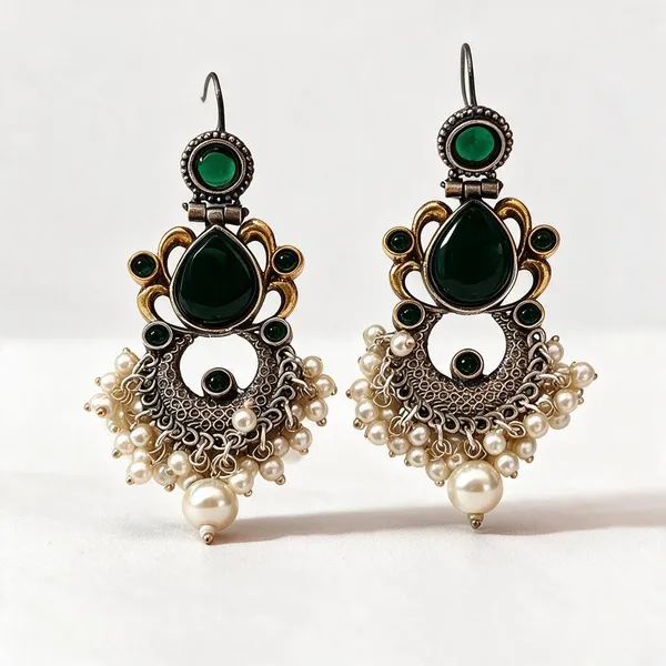 Green_Brass_Earrings_For_Women