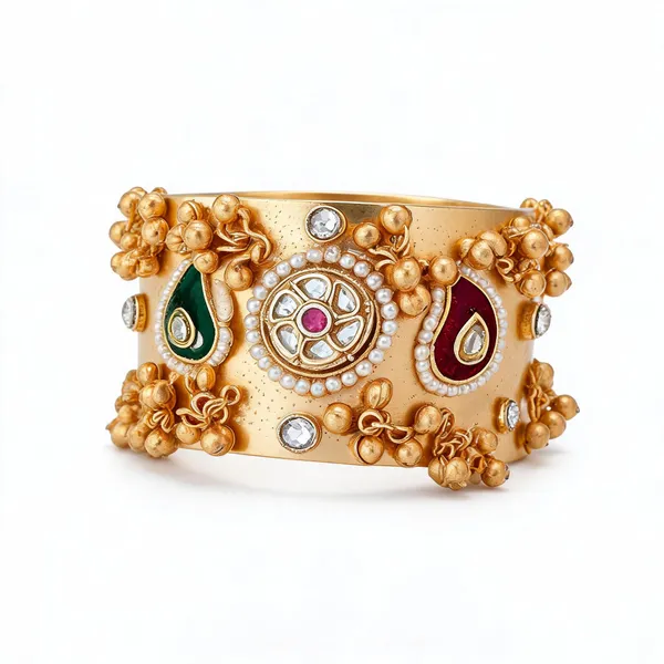 Golden_Brass_Handcuff_For_Women
