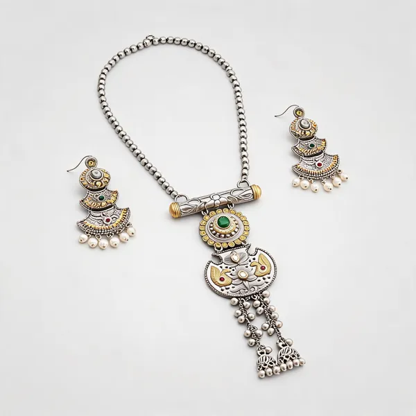 Gold_Brass_Pendant_Set_For_Women