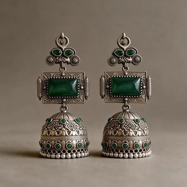 Green_Brass_Earrings_For_Women