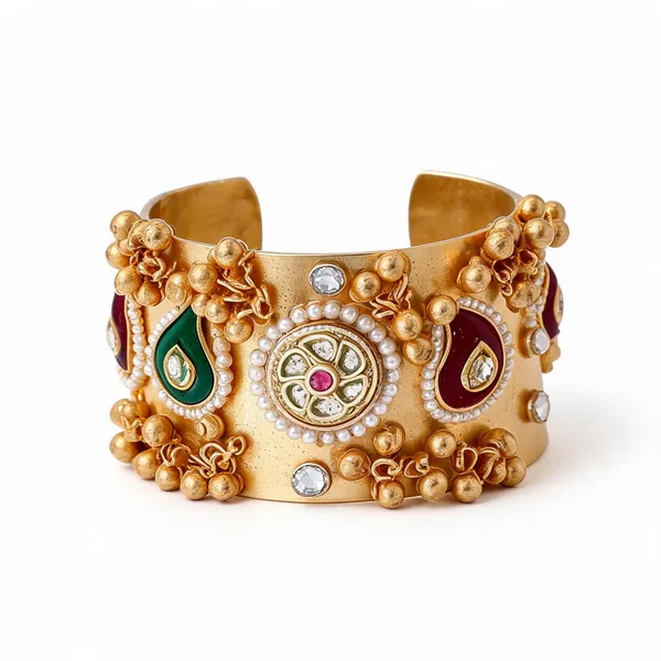 Golden_Brass_Handcuff_For_Women