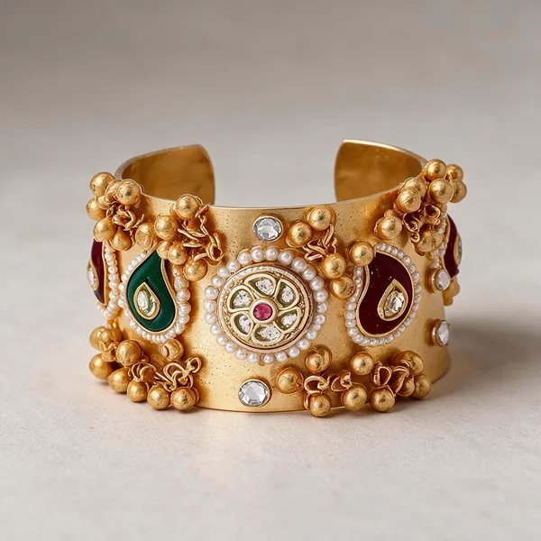 Golden_Brass_Handcuff_For_Women