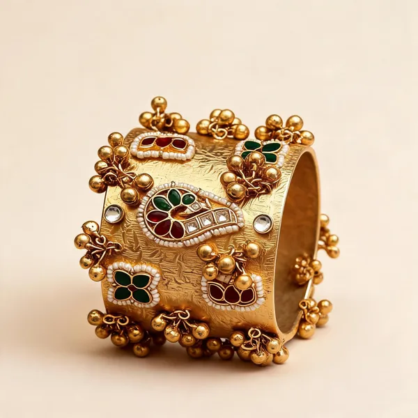 Golden_Brass_Handcuff_For_Women