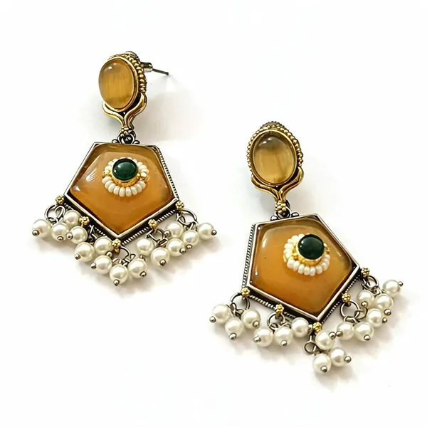 Yellow_Brass_Earrings_For_Women