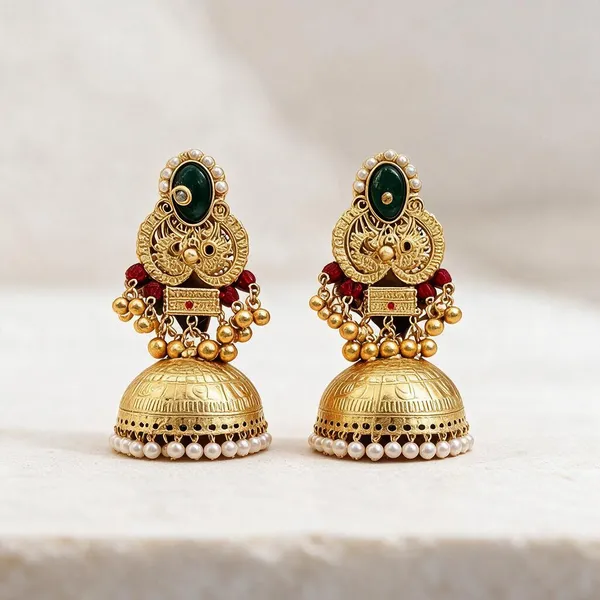 Golden_Brass_Earrings_For_Women