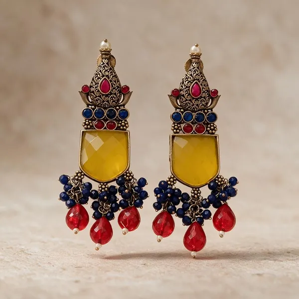 Yellow_Brass_Earrings_For_Women