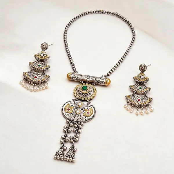 Golden_Brass_Pendant_Set_For_Women
