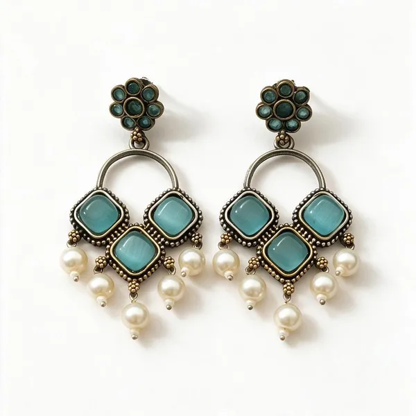 Sea_Green_Brass_Earrings_For_Women