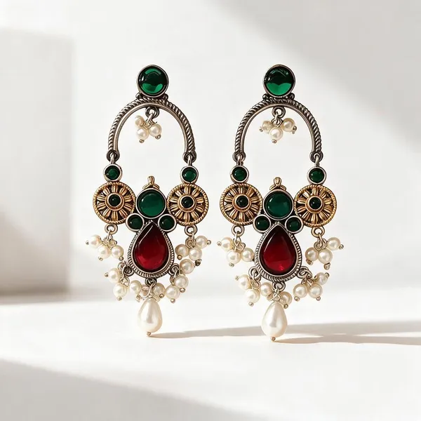 Red_Brass_Earrings_For_Women