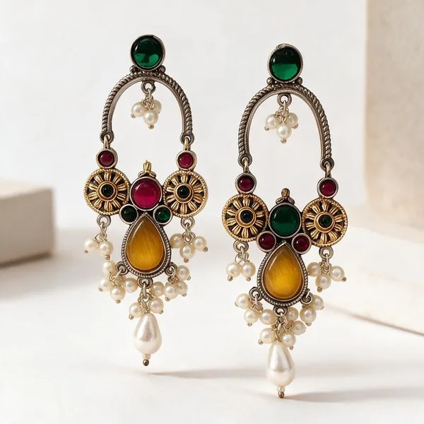 Yellow_Brass_Earrings_For_Women