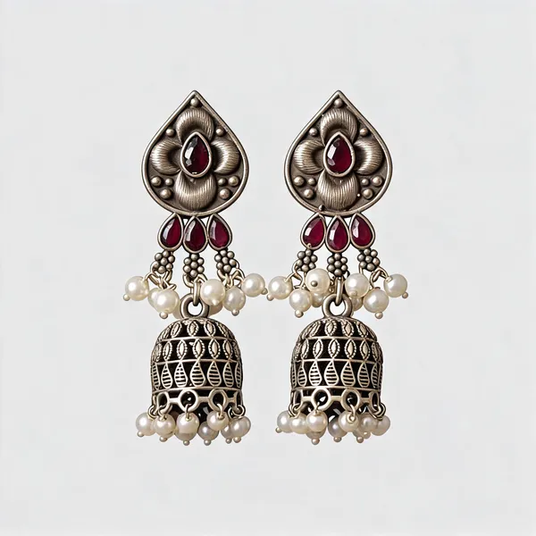 Pink_Brass_Earrings_For_Women