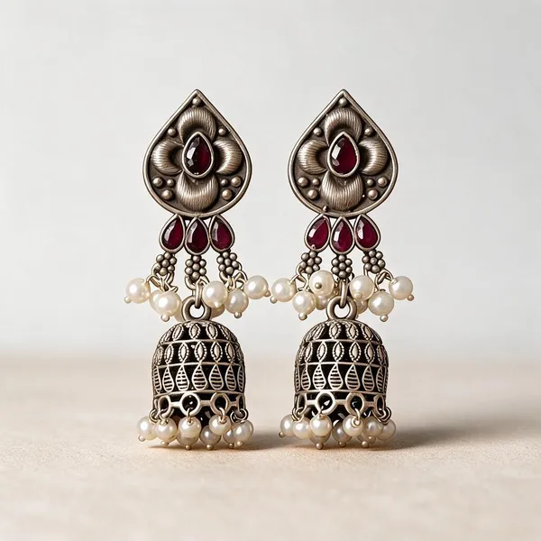 Pink_Brass_Earrings_For_Women