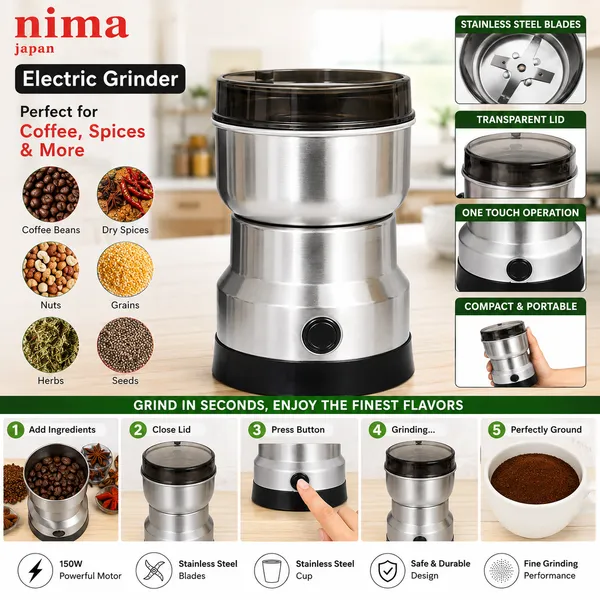 Nima_Electric_Grinder_With_Stainless_Steel_Cup