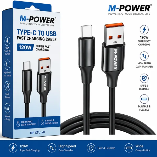 M-Power_120W_Type-C_To_USB-A_Fast_Charging_Cable