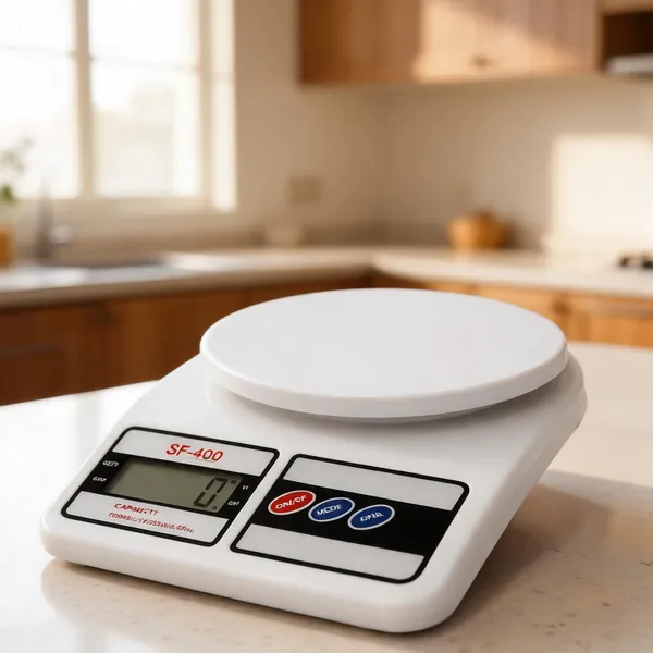 White_Plastic_Stainless_Steel_Tare_Function_Electronic_Kitchen_Scale