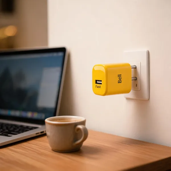 Yellow_Bell_313A_18W_Usb_A_Fast_Travel_Charger_With_Usb_C_Cable