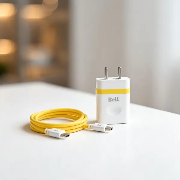 Yellow_And_White_Bell_33W_Fast_Wall_Charger_With_Usb_Cable