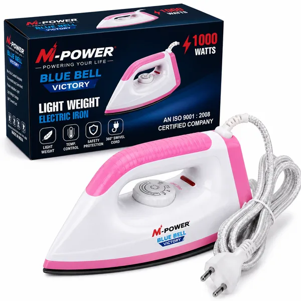 M-Power_Blue_Bell_Victory_1000W_Lightweight_Electric_Iron
