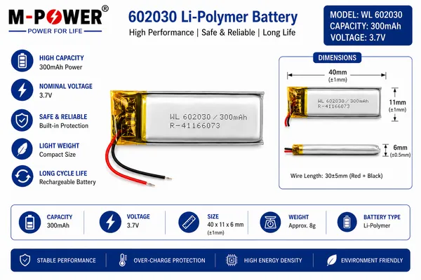 M-Power_602030_300mAh_Li-Polymer_Battery