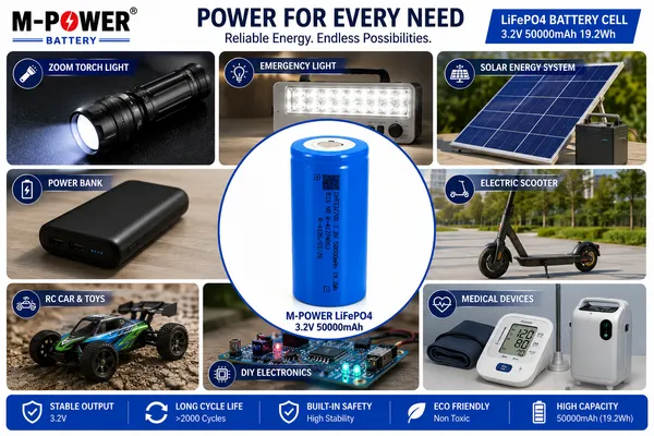 M-Power_LiFePO4_3.2V_5000mAh_Rechargeable_Battery_Cell
