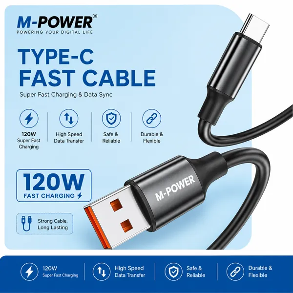 M-Power_120W_Type-C_To_USB-A_Fast_Charging_Cable