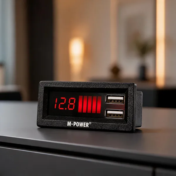 Black_And_Red_12V_Digital_Voltmeter_Dual_Usb_Charger_24W