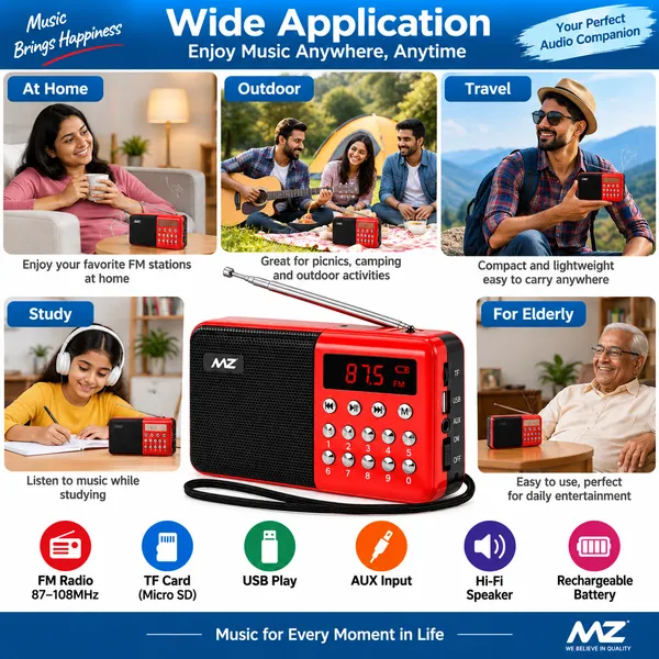 MZ_M30VP_FM_Super_Radio_Audio_Player_–_Portable_Rechargeable_FM_Radio_with_TF_Card,_USB_&_AUX,_Hi-Fi_Speaker,_87–108MHz_Wide_Frequency_Range,_Digital_Display,_Compact_Radio_for_Home,_Travel_&_Outdoor_Use