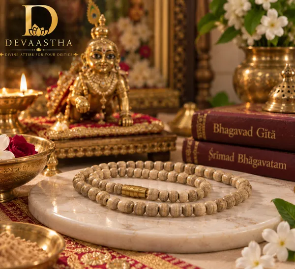 Beige_Beaded_Prayer_Mala_For_Devotees