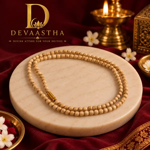 Beige_Beaded_Prayer_Mala_For_Devotees