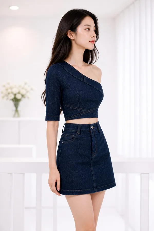 Blue_Denim_Top_Set_For_Girls