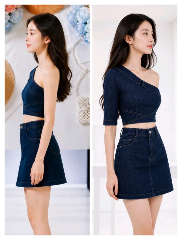 Blue_Denim_Top_Set_For_Girls