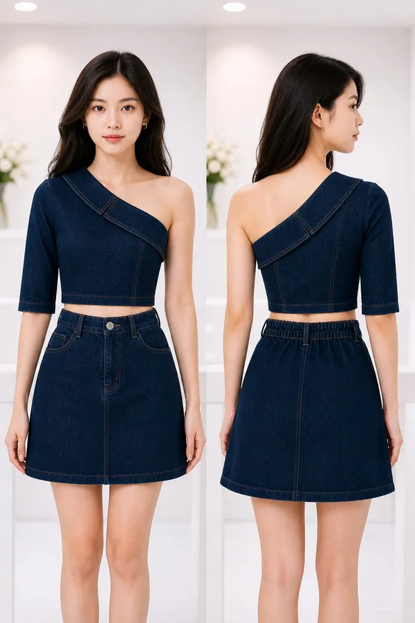 Blue_Denim_Top_Set_For_Girls
