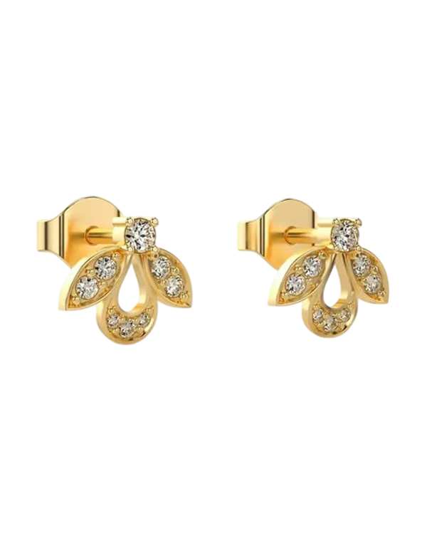 Gold_Tone_Floral_Stud_Earrings_for_Women