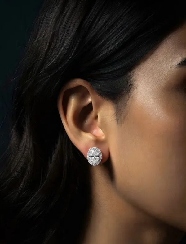 Silver-Tone_Crystal_Oval_Stud_Earrings_for_Women